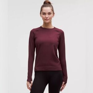 Lululemon Rest Less Pullover in Garnet - deep burgundy/red wine color